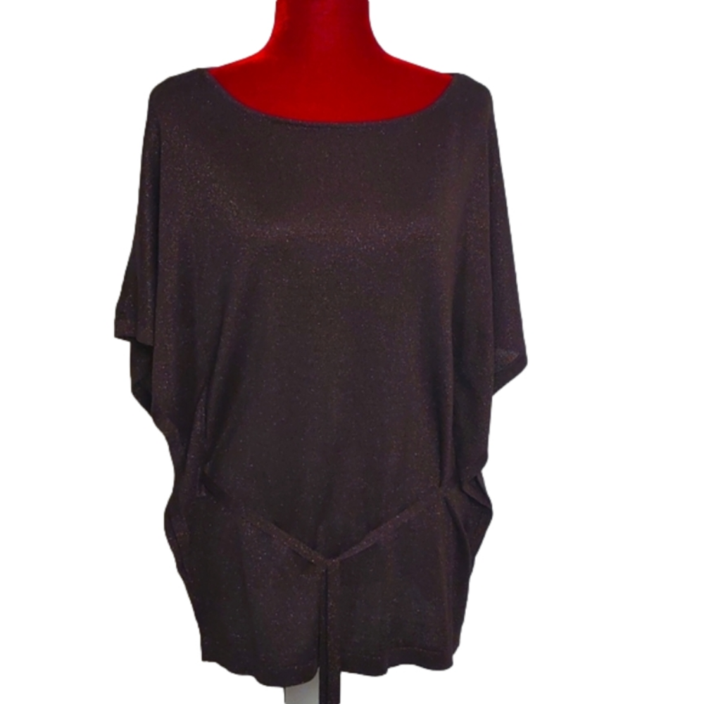 White House Black Market Copper Brown Sparkle Tunic Top Size: Small